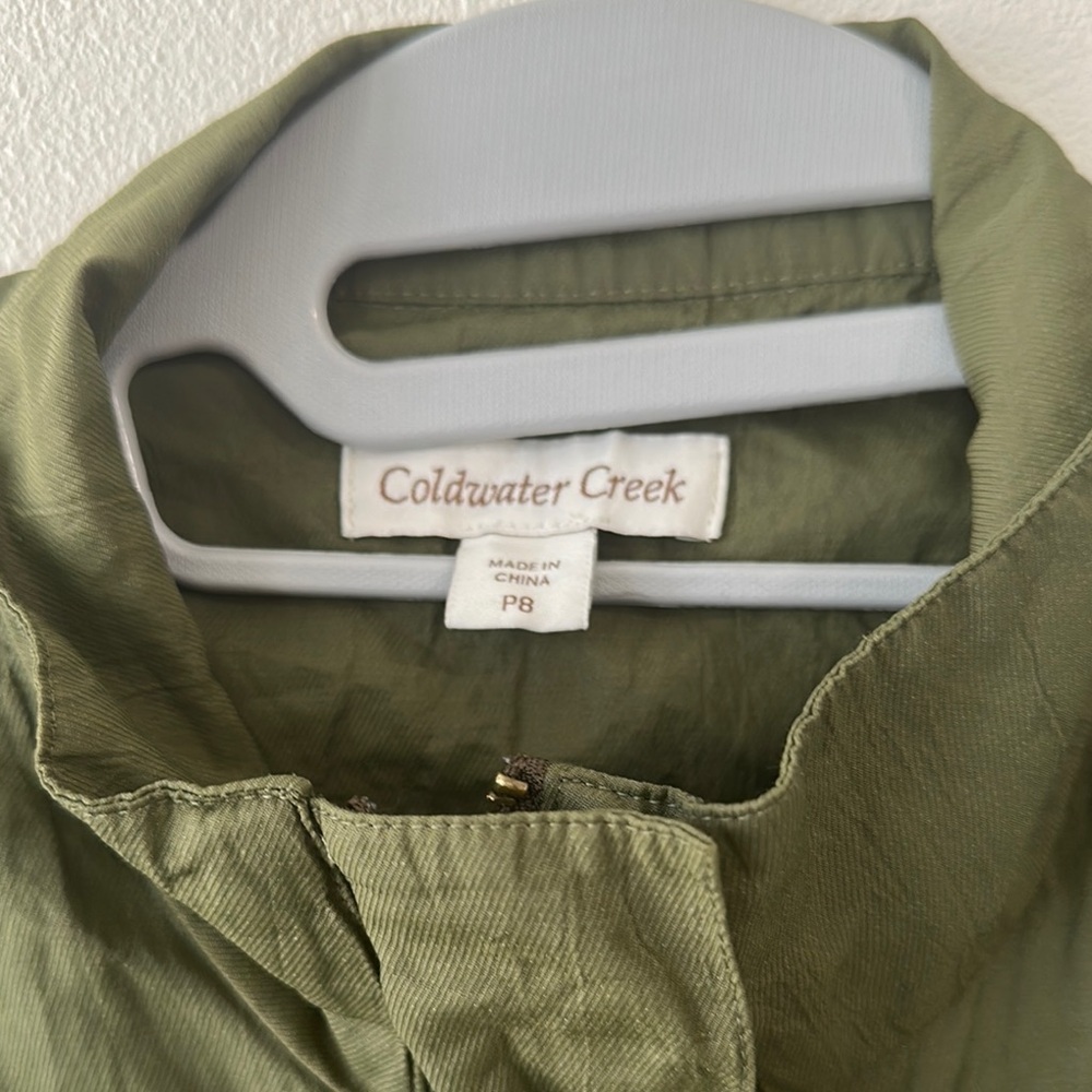 Coldwater Creek Green Utility Jacket Relaxed Fit - Picture 4 of 6